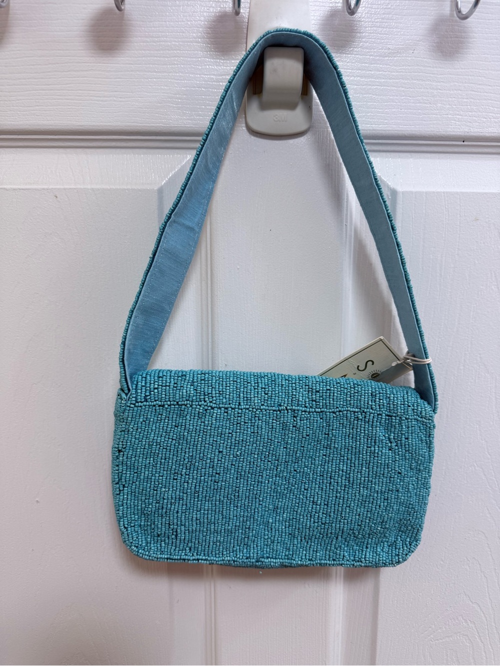 NWT Sol and Mer Beaded Flamingo Shoulder Bag - Picture 4 of 6
